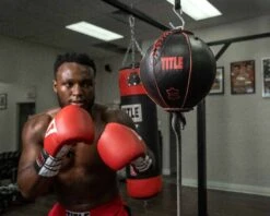 TITLE Boxing Retro Style Leather Double End Bag -Power Punch RSLDEB 7