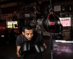 TITLE Boxing Retro Style Leather Double End Bag -Power Punch RSLDEB BKRD