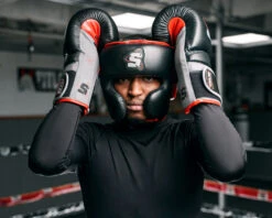 SCYntz Leather Headgear -Power Punch SCYHGBK 2