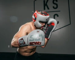 SCYntz Leather Sparring Gloves -Power Punch SCYSGGR 1