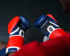 TITLE Boxing Sugar Ray Leonard 1976 Montreal Special Edition Leather Training Gloves -Power Punch SRLOTGBLRD 3