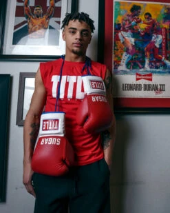 TITLE Boxing Sugar Ray Leonard Signature Leather Sparring Gloves 21 TITLE Boxing Sugar Ray Leonard Signature Leather Sparring Gloves -Power Punch SRLSLSG 4 2