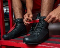 TITLE Boxing Old School Leather Boxing Shoes 14 TITLE Boxing Old School Leather Boxing Shoes -Power Punch TBS43BK 2