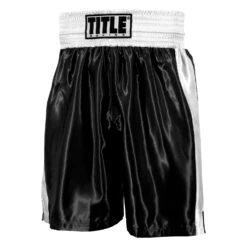 TITLE Boxing Edge Boxing Trunks 38 TITLE Boxing Edge Boxing Trunks -Power Punch TBTC2 BK WH 1