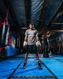 TITLE Boxing Distressed Label Tee 10 TITLE Boxing Distressed Label Tee -Power Punch TBTS215GR 1