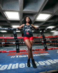 TITLE Boxing Beat Em To The Punch Women's Tank -Power Punch TBWTS204BK 2