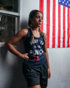 TITLE Boxing Beat Em To The Punch Women's Tank -Power Punch TBWTS204NV 1