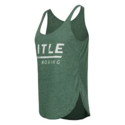 TITLE Boxing Women's Striped Wordmark Cropped Tank -Power Punch TBWTS216 GN 3