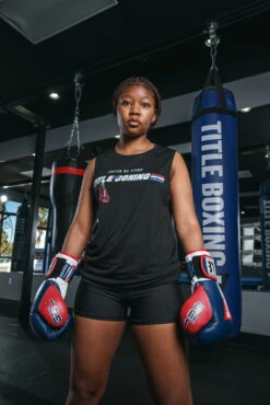 TITLE Boxing United Women's Tank -Power Punch TBWTS2T06BK 1