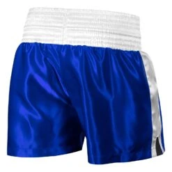 TITLE Boxing Professional Women’s Satin Striped Boxing Trunks -Power Punch TPBTW2 BL WH 3