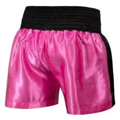 TITLE Boxing Professional Women’s Satin Striped Boxing Trunks -Power Punch TPBTW2 PK BK 3