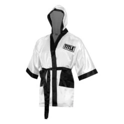 TITLE Boxing Fingertip Robe -Power Punch TSRF2 WH BK 2