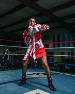 TITLE Boxing Fingertip Robe -Power Punch TSRF2RDWH 2