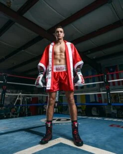 TITLE Boxing Fingertip Robe -Power Punch TSRF2RDWH 3