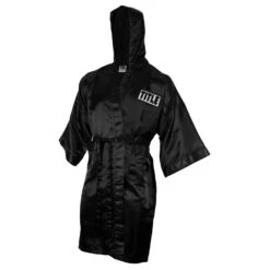 TITLE Boxing Full Length Robe -Power Punch TSRFL BK 2