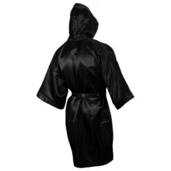 TITLE Boxing Full Length Robe -Power Punch TSRFL BK 3