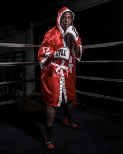 TITLE Boxing Full Length Robe -Power Punch TSRFL RD
