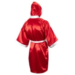 TITLE Boxing Full Length Robe -Power Punch TSRFL RD WH 3