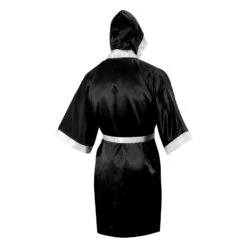 TITLE Boxing Pro Full Length Robe 3.0 -Power Punch TSRFL3 BK WH 3