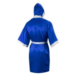 TITLE Boxing Pro Full Length Robe 3.0 -Power Punch TSRFL3 BL WH 3