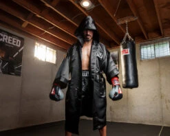 TITLE Boxing Full Length Robe -Power Punch TSRFLBK 1