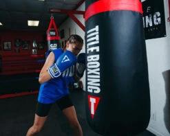 TITLE Boxing Pro Style Leather Training Gloves 3.0 -Power Punch TVVTG3BL 1