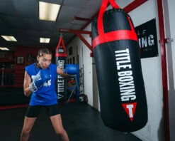 TITLE Boxing Pro Style Leather Training Gloves 3.0 -Power Punch TVVTG3BL 2