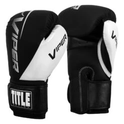 Viper By TITLE Boxing Strike Bag Gloves 2.0 -Power Punch VSBG2 BK WH 002