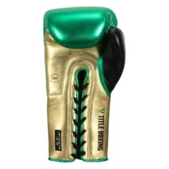 WBC By TITLE Boxing Green Belt Sparring Gloves -Power Punch WGBSG GN GD BK 4