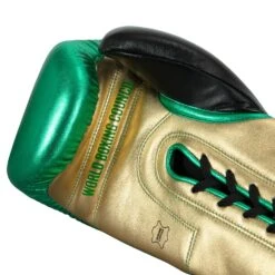 WBC By TITLE Boxing Green Belt Sparring Gloves -Power Punch WGBSG GN GD BK 5