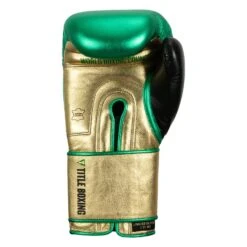 WBC By TITLE Boxing Green Belt Training Gloves 1.0 -Power Punch WGBTG GN GD BK 4