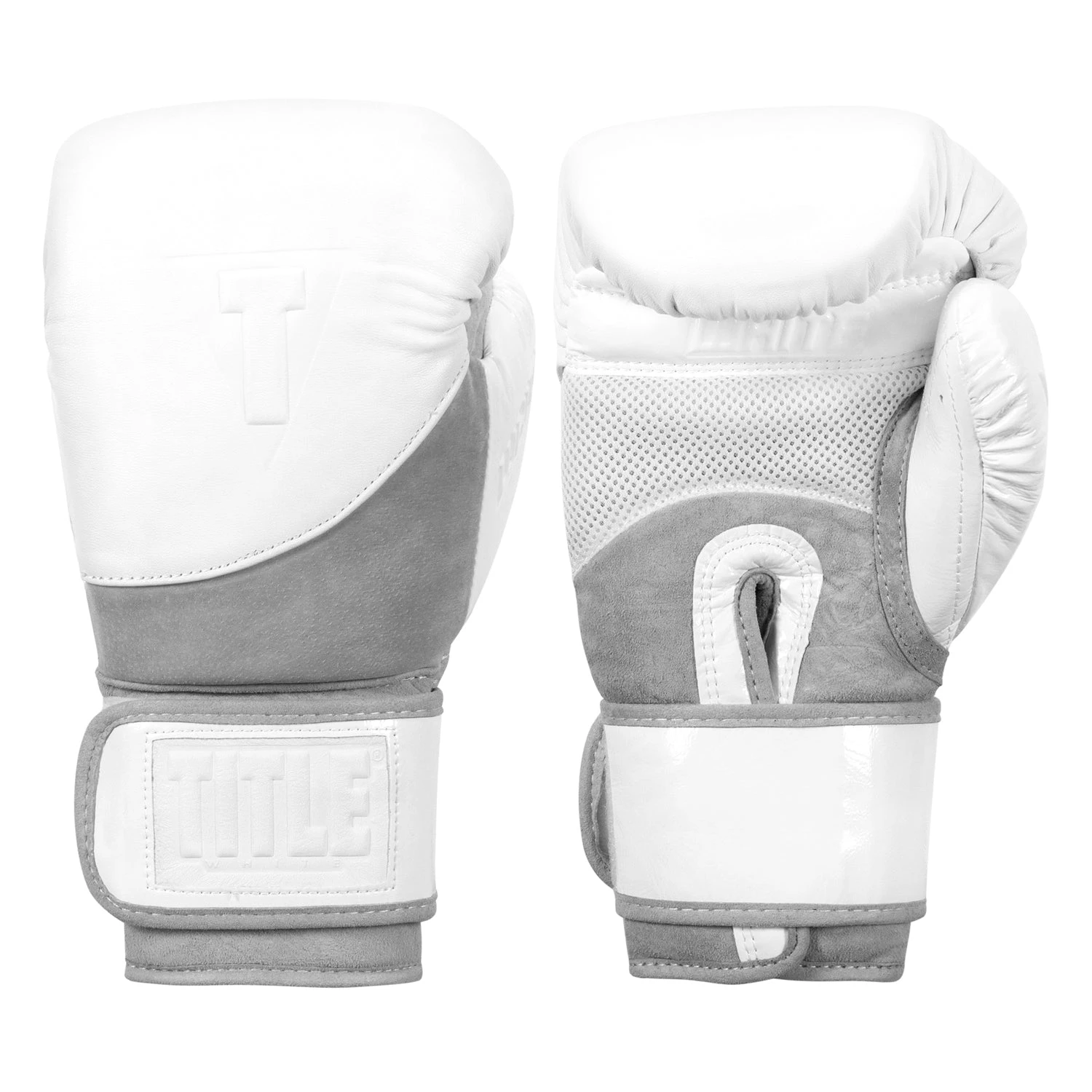 TITLE White Boxing Training/Sparring Gloves 3 TITLE White Boxing Training/Sparring Gloves