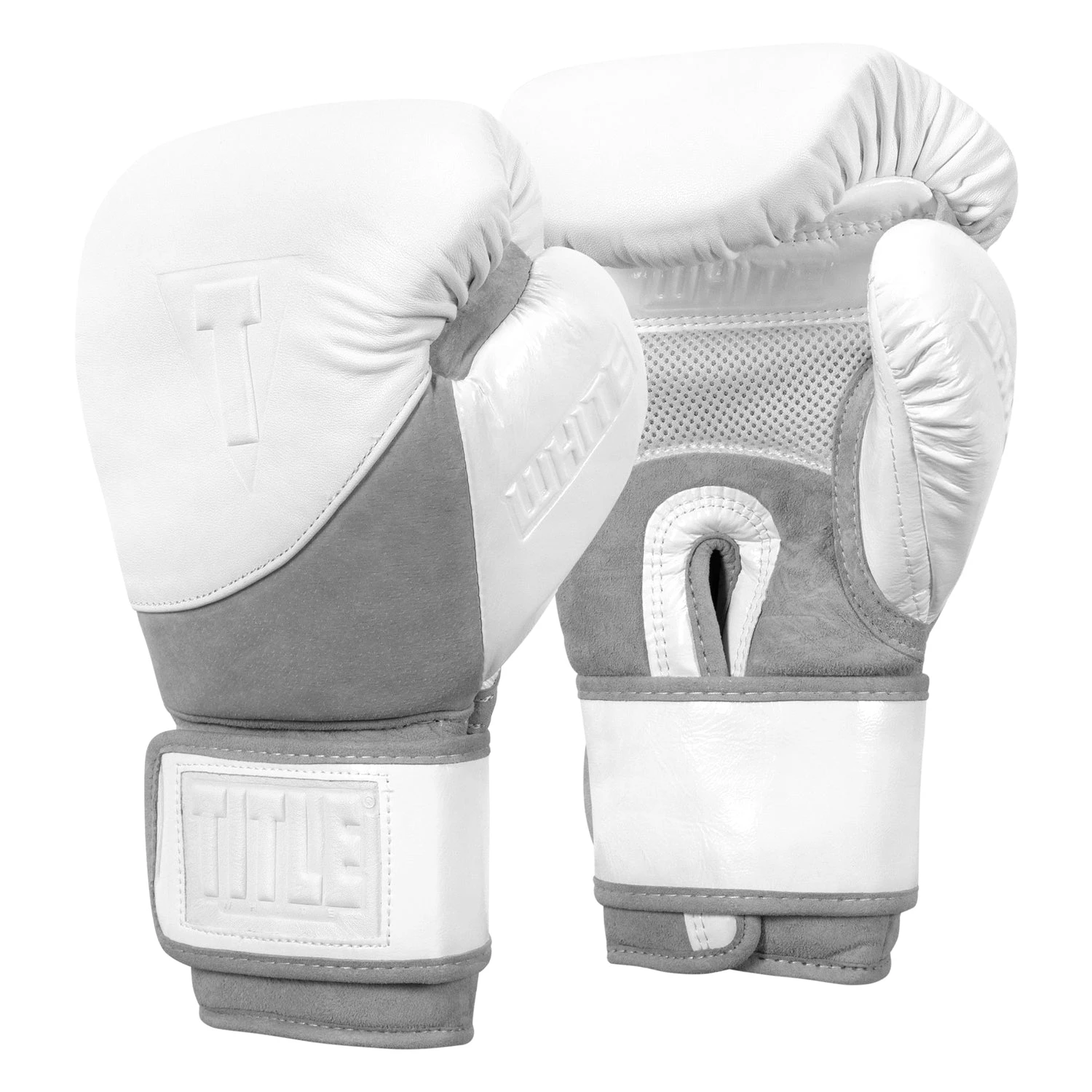 TITLE White Boxing Training/Sparring Gloves 5 TITLE White Boxing Training/Sparring Gloves - Image 3