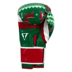 TITLE Boxing Limited Edition Deck The Halls Bag Gloves -Power Punch XMASBG GN 4