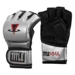TITLE MMA Menace Metallic Training Gloves -Power Punch XMMTG SV BK 002