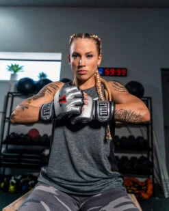 TITLE MMA Menace Metallic Training Gloves -Power Punch XMMTGSV