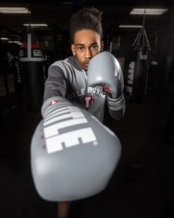 TITLE Boxing Leather Enforcer Pro Sparring Gloves -Power Punch XRVCSGGR 3