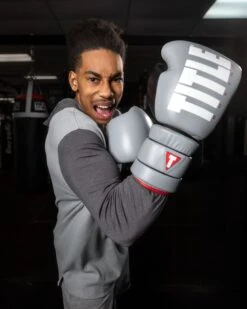 TITLE Boxing Leather Enforcer Pro Sparring Gloves -Power Punch XRVCSGGR 4