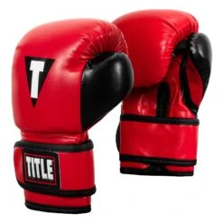 TITLE Boxing Youth Bag Gloves -Power Punch YTBBG RD BK 02