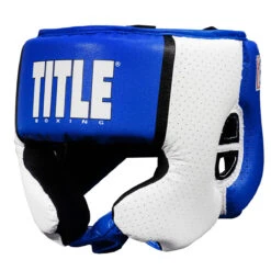 TITLE Boxing Aerovent Elite USA Boxing Competition Headgear – With Cheeks -Power Punch achex bl 1