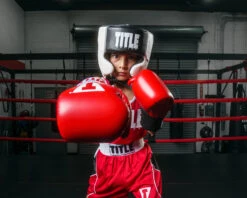 TITLE Boxing Aerovent Elite USA Boxing Competition Headgear – Open Face -Power Punch achex bk wh 1 6
