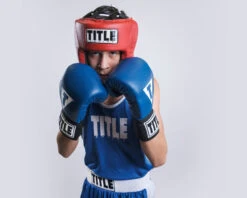 TITLE Boxing USA Boxing Competition Headgear - Open Face -Power Punch achx1 rd 6