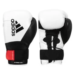 Adidas Hybrid 250 Training Gloves -Power Punch adih250tg wh bk 1 1