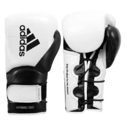 Adidas Hybrid 350 Elite Training Gloves -Power Punch adih350tg wh bk 1 1