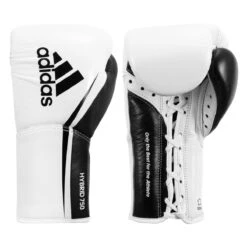 Adidas Hybrid 350 Elite Pro Fight Gloves -Power Punch adih750fg wh bk 1 1