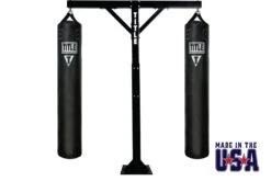TITLE Boxing Adjustable Heavy Duty Double Bags Stand -Power Punch ahdhsd 1 usa