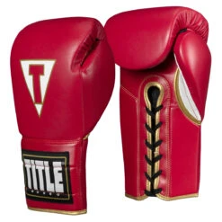 TITLE Boxeo Mexican Leather Lace Training Gloves Quatro 25 TITLE Boxeo Mexican Leather Lace Training Gloves Quatro -Power Punch batgl4 rd wh 1 1