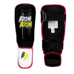 BOOM BOOM Boxing Bomber Youth Shin Guards -Power Punch bbbsgy bk 2 1