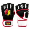 BOOM BOOM Boxing Bomber Youth MMA Gloves -Power Punch bbmmgy bk wh rd 01