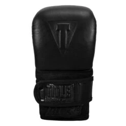 TITLE Black Old School Leather Pro Bag Gloves -Power Punch bktbg 003